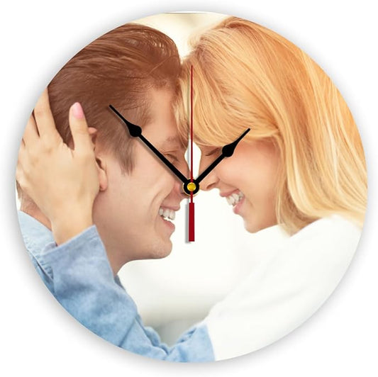 Generic Custom Clocks for Walls Personalized Picture Hanging Time Clocks Customize Gifts for Kitchen Bathroom Home Family Friends Gifts, 12inch-30cm