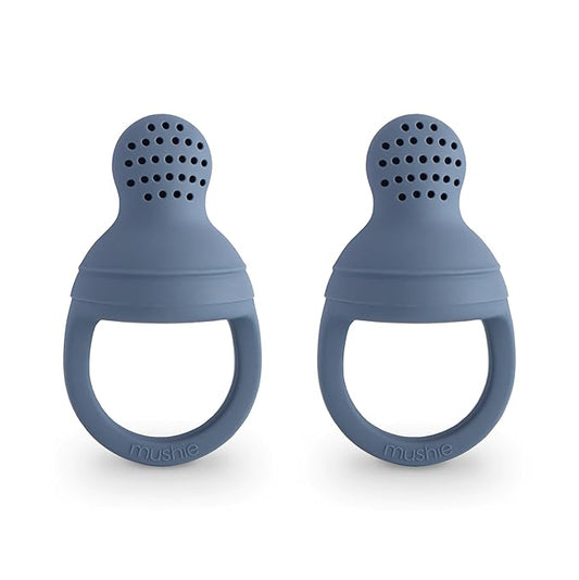 mushie Silicone Baby Fresh Fruit & Food Feeder Pacifier | 6 Months+ (Tradewinds)