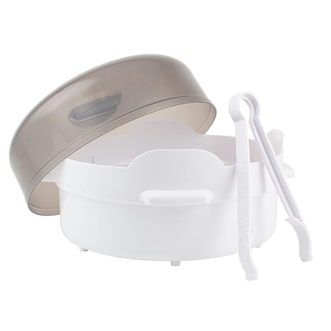 Dr. Brown's Microwave Steam Sterilizer for Baby Bottles, Nipples, Bottle Parts, Pacifiers, Teethers and Breast Pump Parts