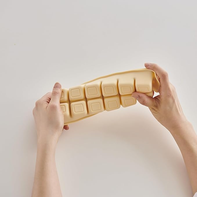 Silicone Freezer Trays with Lid,2ea 0.7oz 12 Cube-Leak Proof Silicone Freezer molds for Homemade Baby Food Breastmilk, Purees, Vegetables, Fruit, Baby Food Jars Ice Tray with Lid BPA Free Gray