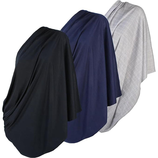 LK Baby Infinity Nursing Scarf Breastfeeding Cover Ultra Soft (3pk Grey/Navy/Black)