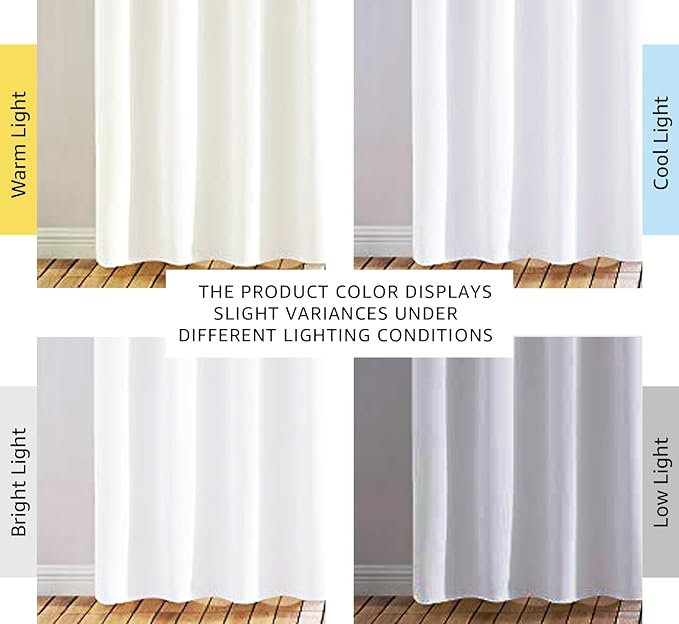 NICETOWN Pure White Curtains 2 Panels 84 inches Long for Bedroom, 50% Light Blocking Grommet Window Treatment for Living Room, W52 x L84