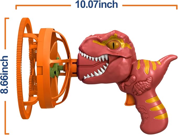 Dinosaur Bubble Machine for Kids 3 4 5 6 Years Old, Dinosaur Bubble Maker Toy Gun for Boys Girls 3-5 Years, Dino Bubble Blower Party Favor Gift for Toddler Kids 4 5 6 Years Old
