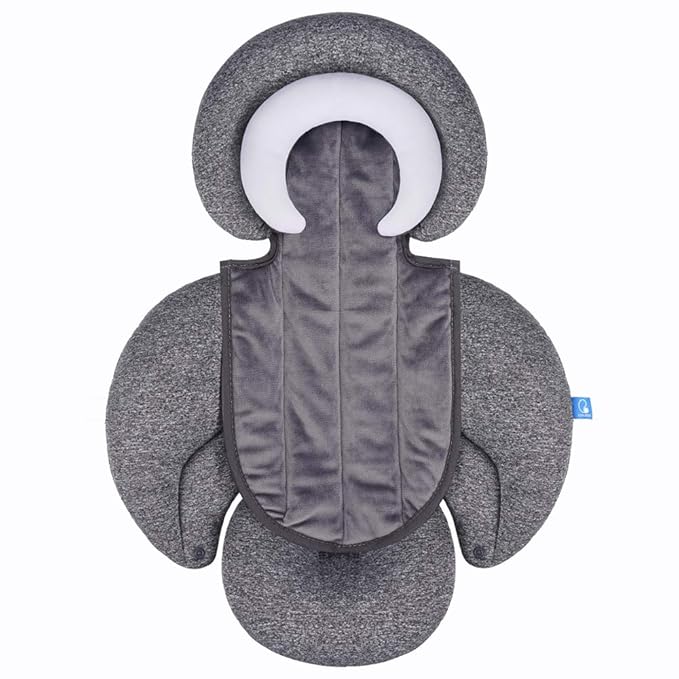 COOLBEBE New 2-in-1 Babybody Cushion for Baby Newborn Infants - Extra Soft Stroller Cushion Pads Car Seat Insert, Perfect for Carseats, Strollers, Swings, Grey