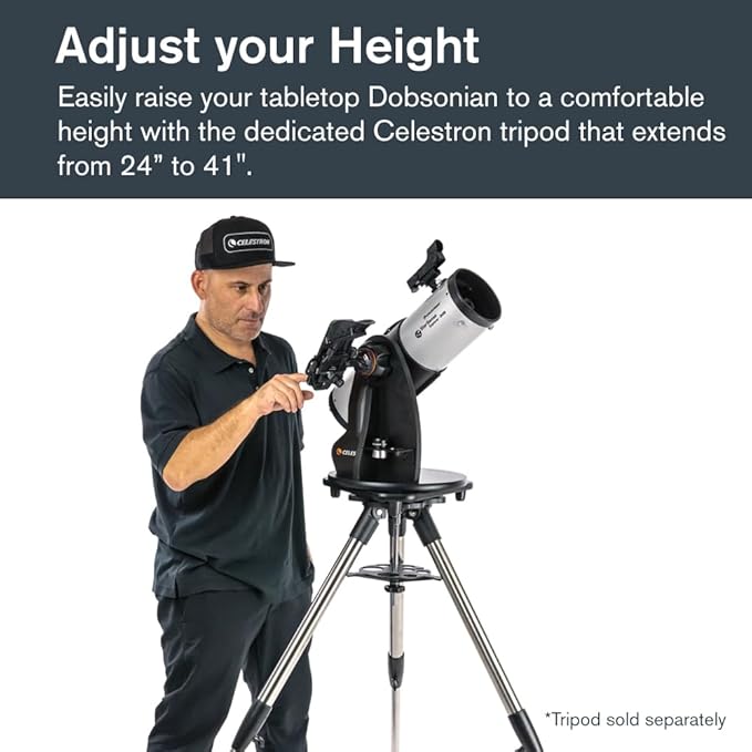 Celestron StarSense Explorer 114AZ App-Enabled Telescope – 114mm Tabletop Dobsonian with Smartphone Dock & StarSense App – iPhone & Android Compatible – Easy-to-Use for Beginners