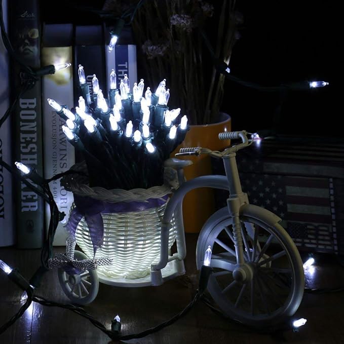 Brizled 4 Pack LED Christmas Lights, 33ft 100 LED Christmas String Lights, 120V UL Certified Connectable Xmas Tree Light Mini White Xmas Light for Home Tree Patio Indoor Outdoor Decoration, Cool White