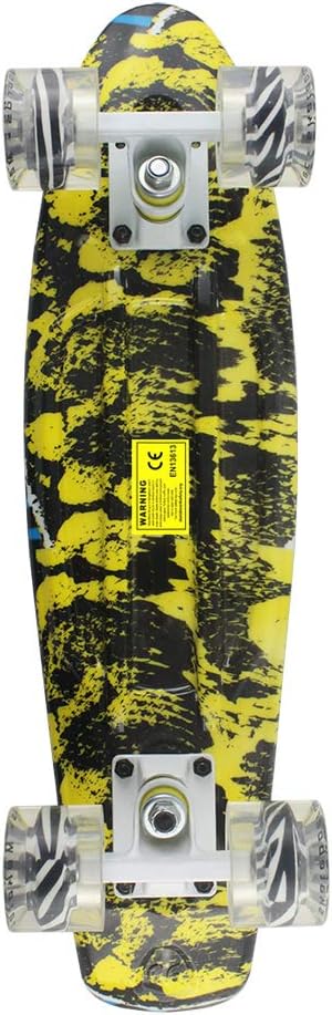 Skateboards Complete 22 Inch Mini Cruiser Retro Skateboard for Kids Boys Youths Beginners