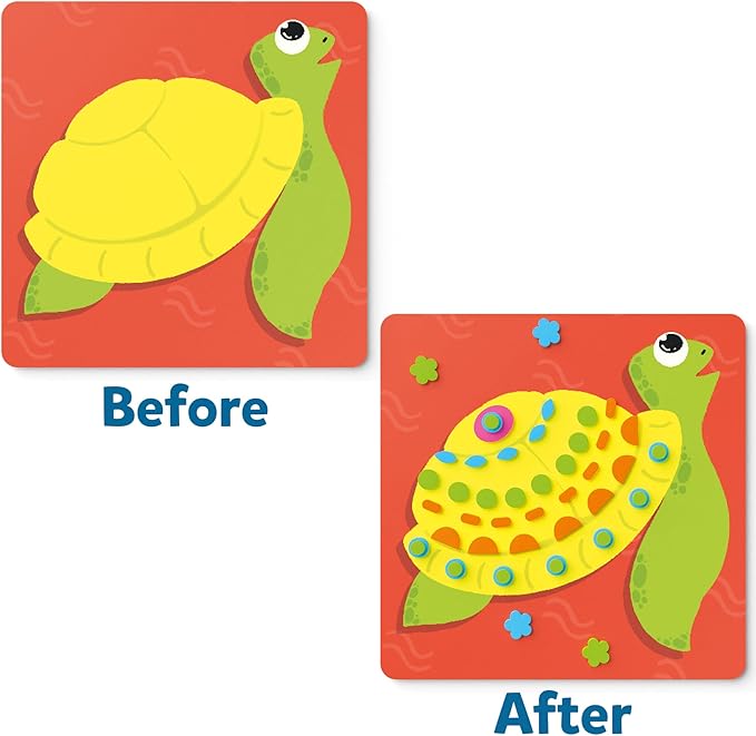 Skillmatics Foam Sticker Art Activity - Under The Ocean, Mess-Free Fun for Kids, 800+ 3D Foam Stickers, DIY Felt Craft Kits, Gifts for Girls & Boys Ages 3, 4, 5, 6, 7