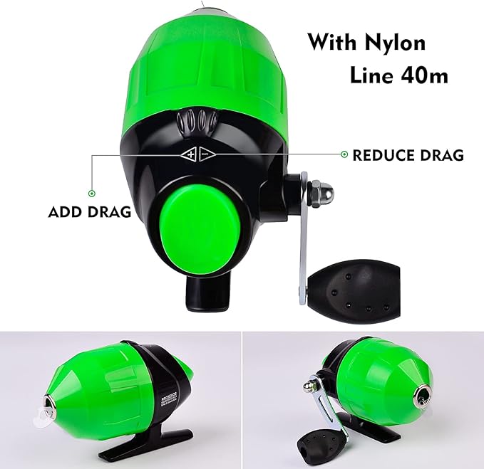 PROBEROS Kids Fishing Pole - Portable Telescopic Fishing Rod and Reel Combo Kit - Spincast Fishing Reel Casting Rods with Lures Lines Tackle Box and Bag for Boys Girls Youth Fishing