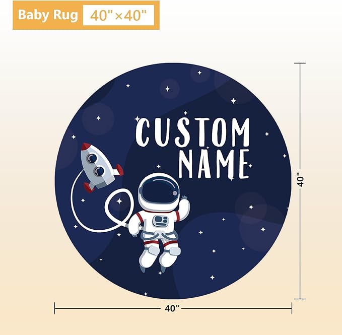 Personalized Crib Bedding Set, 5 Pcs Custom Nursery Bedding Sets with Name, Infant Bedding Set for Baby Boys, Blue Astronaut Double Layer Baby Crib Set, Babies Toddlers Kids Customized Gifts