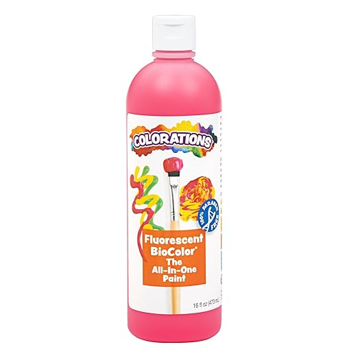 Colorations BioColor FBIOPI Paint, Fluorescent Pink 16 oz.