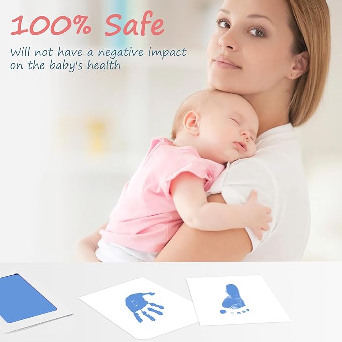 Inkless Baby Hand and Footprint Kit,Clean Touch Ink Pad for Baby Footprint Kit,No Mess Dog Paw Print Kit,DIY Footprint Ink for Baby Keepsake Gifts for Boys and Girls