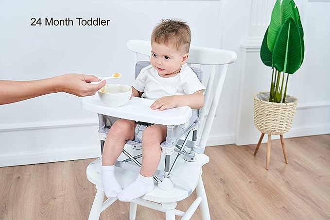 PandaEar Portable Baby Seat Travel| Compact Fold with Straps for Indoor/Outdoor Use| Great for Camping, Beach, Lawn |Toddlers, Kids, Boys, Girls (Grey)