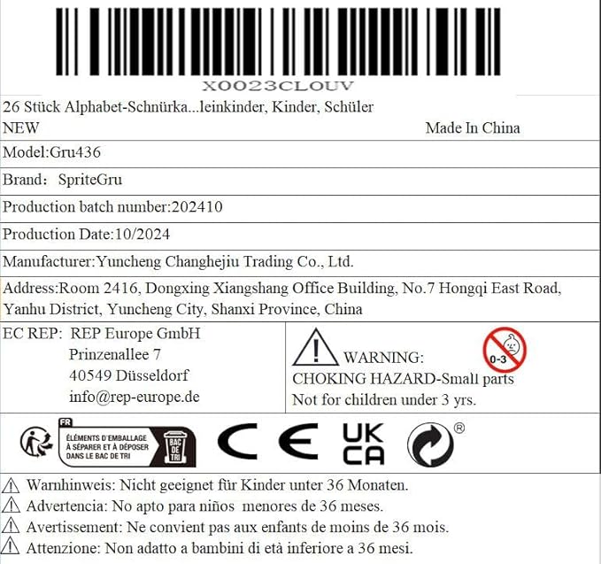 26PCS Alphabet Lacing Cards, Lowercase Letters Sewing Kit with 26 Double-Sided Cards and 26 Colorful Laces Alphabet Learning Toy Motor Skills Art Crafts for Toddlers, Kids, Students