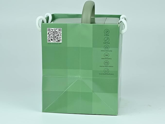 Divoom Ditoo Programmable Pixel Art LED-Bluetooth-Speaker Showing-Clock Emoji DIY Design for Home Wedding Party Decoration with Wireless App Control (Green)