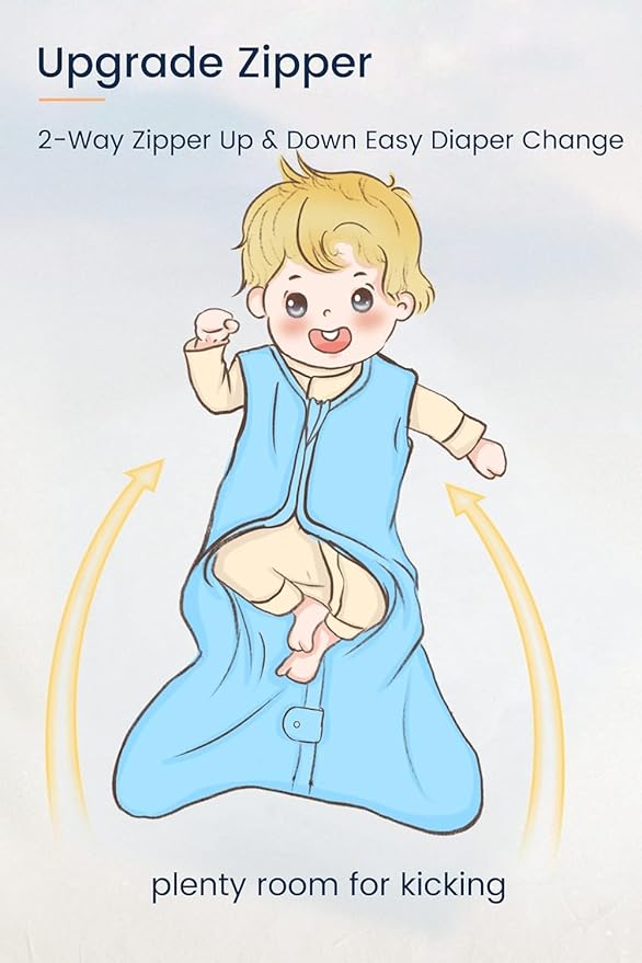 TotAha Baby Sleep Sack 15-18-24 Months Babies Wearable Blanket Buttery Soft Sleepsacks 2-way Zipper Light Sleeping Bag 0.5 TOG, 3-Pack