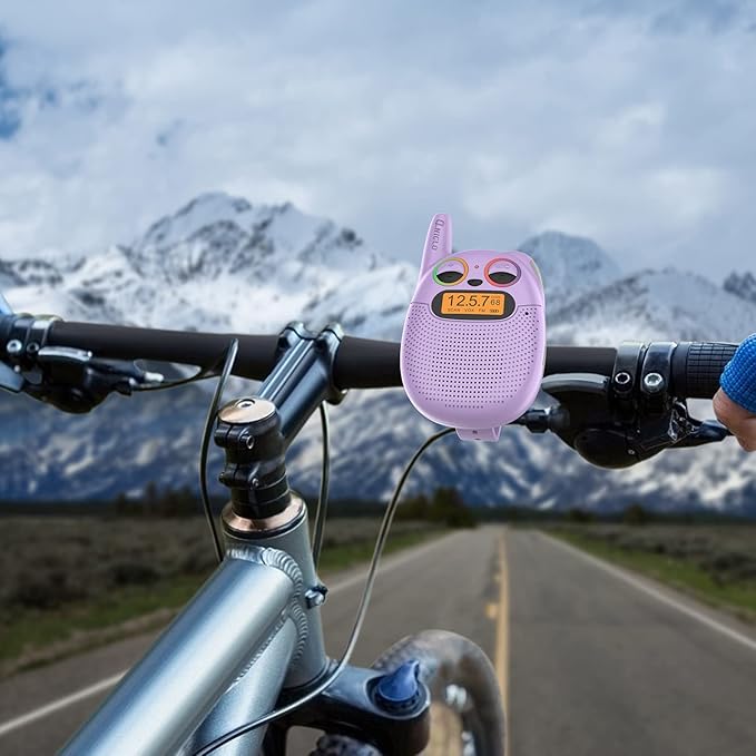 Qniglo Walkie Talkies for Kids - 2 Pack Rechargeable, Christmas & Birthday Gifts for Boys & Girls Age 3-12, Long Range Kids Walkie Talkies with FM Radios for Family Adventure Camping & Spy Games