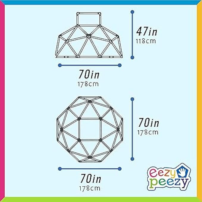 Eezy Peezy Monkey Bars Climbing Tower - Active Outdoor Fun for Kids Ages 3 to 8 Years Old, Pink