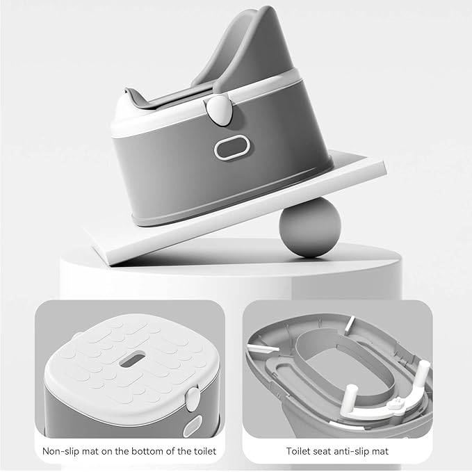 3 in 1 Toddler Potty Training Toilet Seat Potty Seats with Steps Ladder foldable Potty Train Chair Adapter for Toddlers Kids Boys Girls Child Baby Must Haves Step Stool Essentials Portable Stairs
