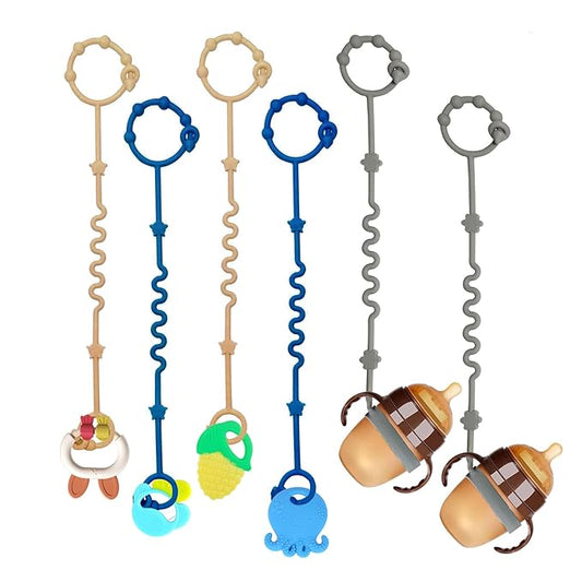 Toy Straps for Baby,RTMOK Silicone Setpacifier Clip,Applies to Car Seat Toy,Teether Toy,High Chair,Stroller Accessories,Baby Toy Clips,Cribs,Rocking Chair