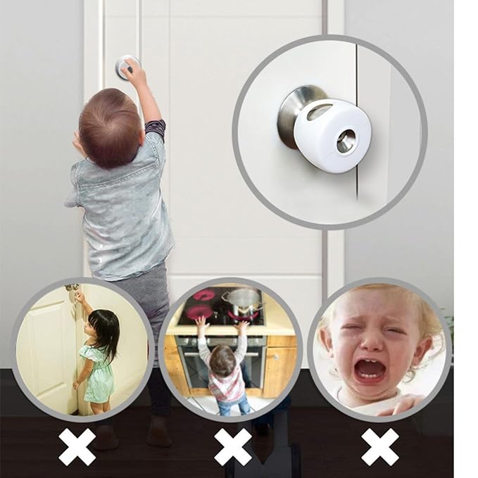 Door Handle Cover, 5pcs Safety Door Knob Covers Door Knob Locks Protector Child Room Anti Collision Safety Products