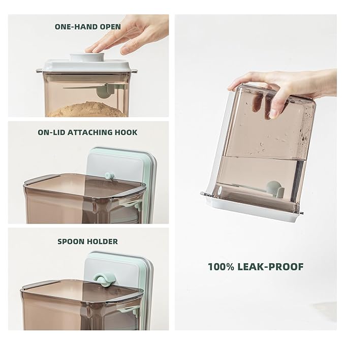 Pop Airtight Formula Container, 2300ml Baby Formula Dispenser on The Go - BPA-Free Formula Holder, 28OZ, 1.76LB, 800g, Brown