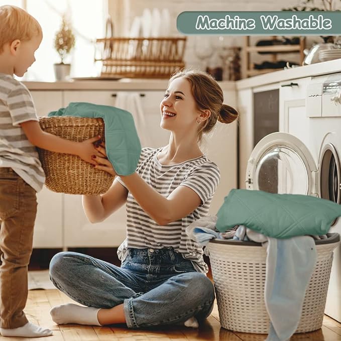 Yoofoss Waterproof Crib Mattress Protector 2 Pack, Quilted Crib Mattress Pad Cover Ultra Soft and Breathable, Machine Washable Toddler Mattress Protector for Standard Baby Crib Size 52''x28''