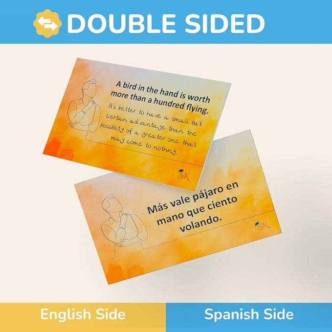 Spanish English Affirmation Motivational Cards for Women | Chakra Puzzles Coloring & Tongue Twisters Pharses Bilingual Flash Cards Learn Spanish and Heal