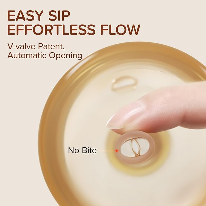 thyseed Infant Straw Cups Soft Spout Replacement 6M+ 2 Pack