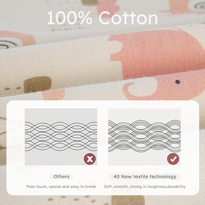 Yoofoss Baby Sleep Sack 12-18 Months Wearable Blanket for Babies 100% Organic Cotton 2-Way Zipper TOG 0.5 Toddler Sleeping Sack 3 Pack, Comfy Lightweight Sleep Sacks