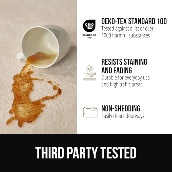 GORILLA GRIP Ultra Soft Washable Area Rug, Stain and Slip Resistant Plush Thick Carpet for Bedroom Living Room, No Shed Floor Rugs, Pet Friendly, Dorm Essentials, Kids Nursery Home Decor 4x6 Dark Gray