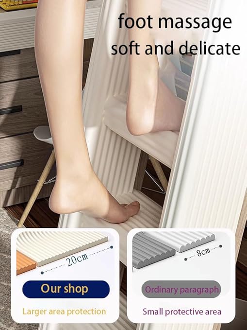 Bunk Bed Ladder Pads,Traction Treads for Stair Steps,Self-Adhesive Bunk Bed Ladder Cover Foam Padding,Soft Extra-Wide Edge Protector,Furniture 6.5 Ft Brown