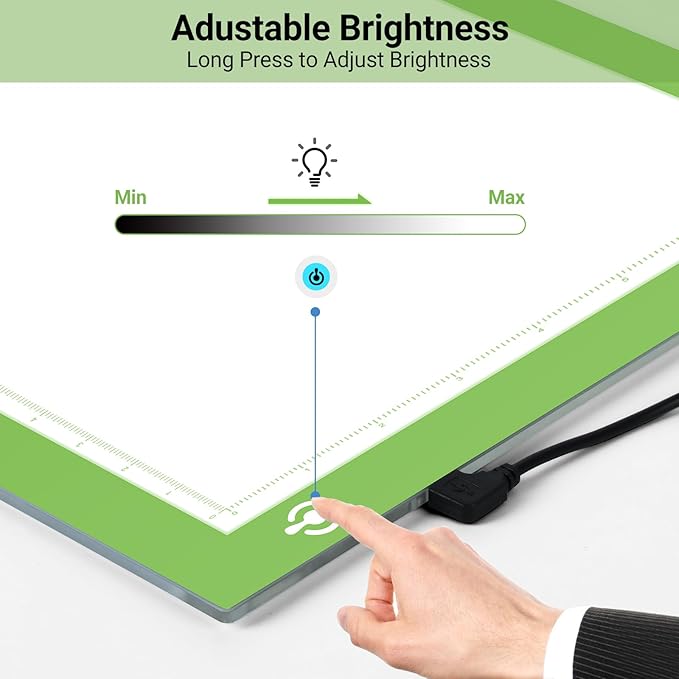 Tracing Light Table Ultra-Thin A4 LED Copy Board NXENTC Light Pad Drawing Display Pad Brightness Adjustable Stencil Artist Art Tracing Tatto Table Green