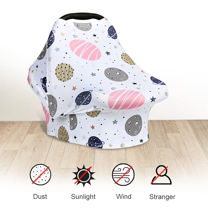 Yoofoss Nursing Cover Breastfeeding Scarf - Baby Car Seat Covers, Infant Stroller Cover, Carseat Canopy for Girls and Boys