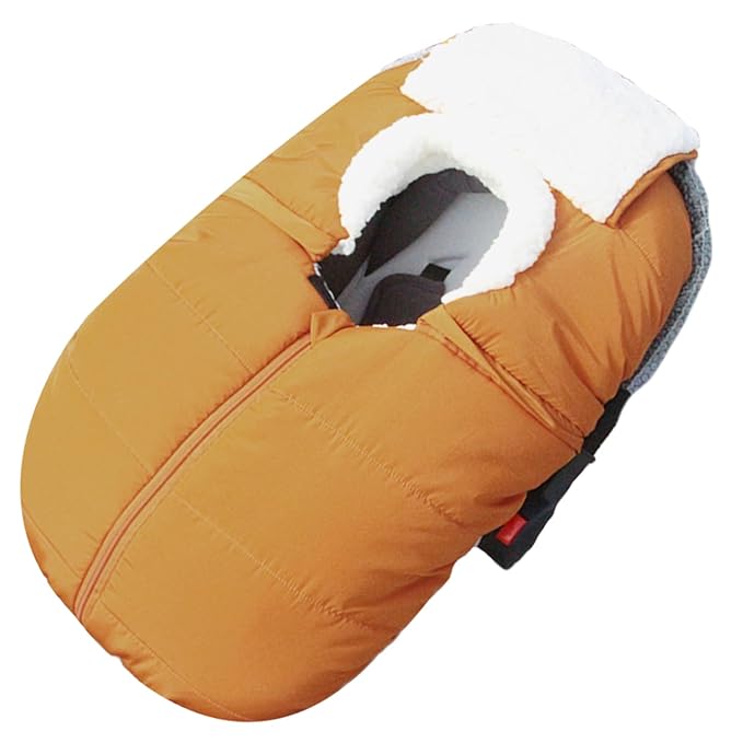 Fairy Baby Winter Car Seat Cover for Babies Carseat– Waterproof, Warm Car Seat Cover Baby – Universal Winter Cover for Back Seat, Infant Car Seat Cover (Brown)