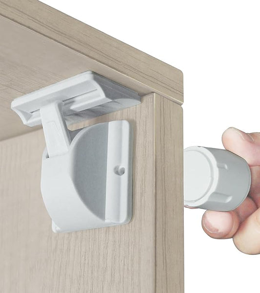 Magnetic Baby Proofing Cabinet Locks - Child Safety for Cabinets, Drawers & Cupboards - 16 Locks 3 Keys - No Drilling Easy Install by DOMILE