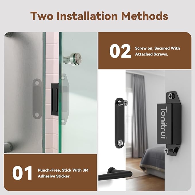 Cabinet Door Magnet, Flat Bottom Cabinet Magnetic Catch with Adhesive, Easy to Install,Only Takes 1 Minute,35lb Magnetic Cabinet Door Drawer Latch(Black, 4Pack)