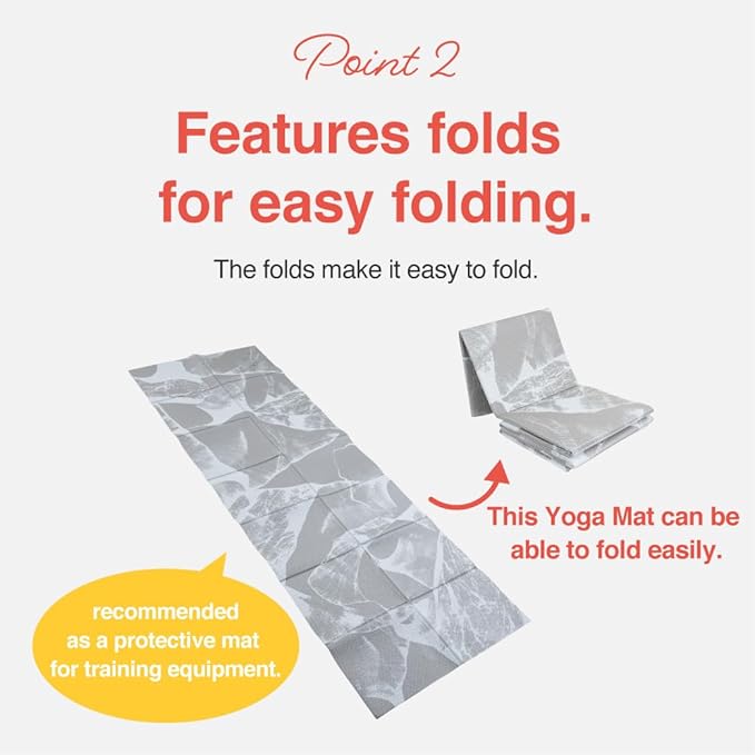 Folding Yoga Travel Pilates Mat Foldable Easy to Carry to Class Beach Park Tear resistant Travel Picnics 4mm Thick 9 Colors