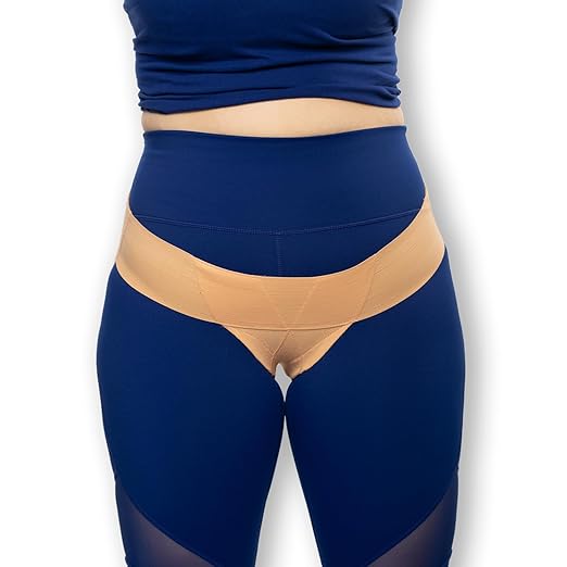 Women's Pelvic Support Belt ― Uterus Girdle for Prolapsed Bladder | Postpartum Recovery | Pain Relief | Low Waist - BEACH SAND - XX-Large