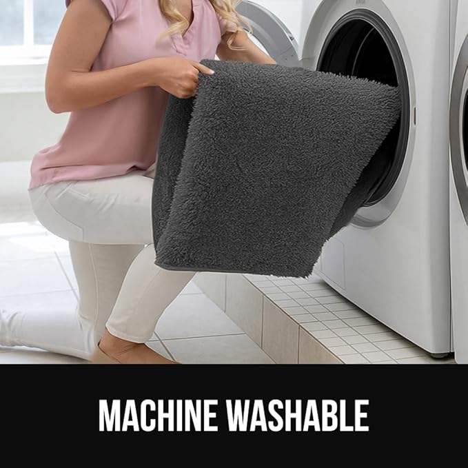 GORILLA GRIP Ultra Soft Washable Area Rug, Stain and Slip Resistant Plush Thick Carpet for Bedroom Living Room, No Shed Floor Rugs, Pet Friendly, Dorm Essentials, Kids Nursery Home Decor 4x6 Dark Gray