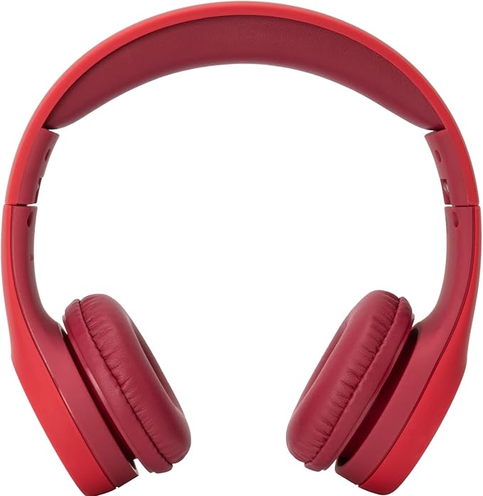 Snug Play+ Kids Headphones – Volume Limited 93dB for Safe Listening – Foldable, Durable Headphones for Toddlers, Boys & Girls – Tangle-Free Cord – Ideal for Travel, School, Tablets - Red