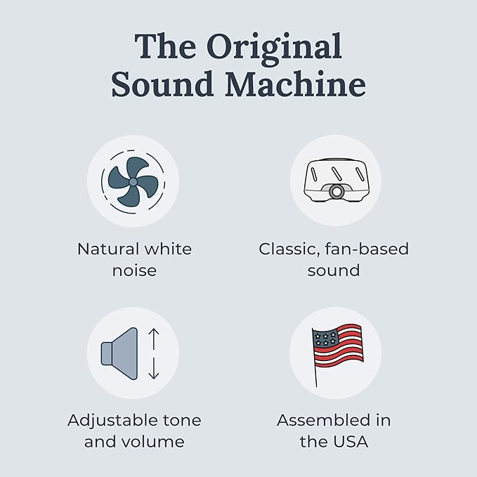 Yogasleep Dohm (White/Gray) & Travel Case (2 Piece Set) The Original White Noise Machine with Natural Sound from a Real Fan, Sleep Aid & Noise Cancelling For Adults & Baby, Office Privacy & Meditation