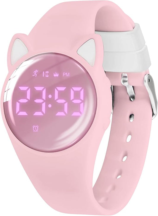 Kids Watches for Girls Boys Digital Sport Watch with Step Counter Pedometer Vibration Alarm Clock, No App Waterproof Fitness Tracker Kids Watch Boys Girls Teens Students Ages 5-16