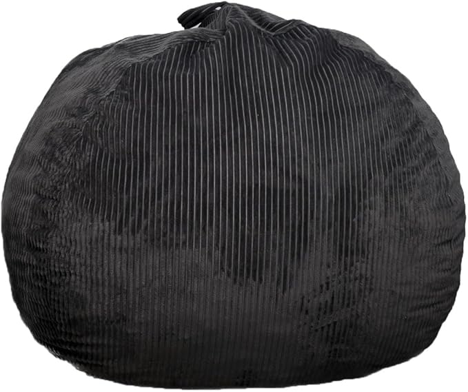 Bean Bag Chairs with Faux Rabbit Fur Cover, 4 ft Giant Memory Foam Bean Bag Chairs for Adults/Teens with Filling,Ultra Soft Faux Fur Fabric, Round Fluffy Sofa for Living Room Bedroom College Dorm