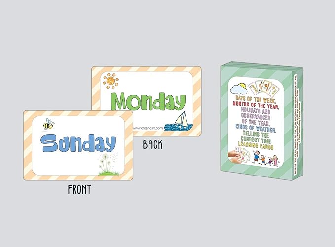 Creanoso US Schools and Learning Flash Cards Series (2-Deck)