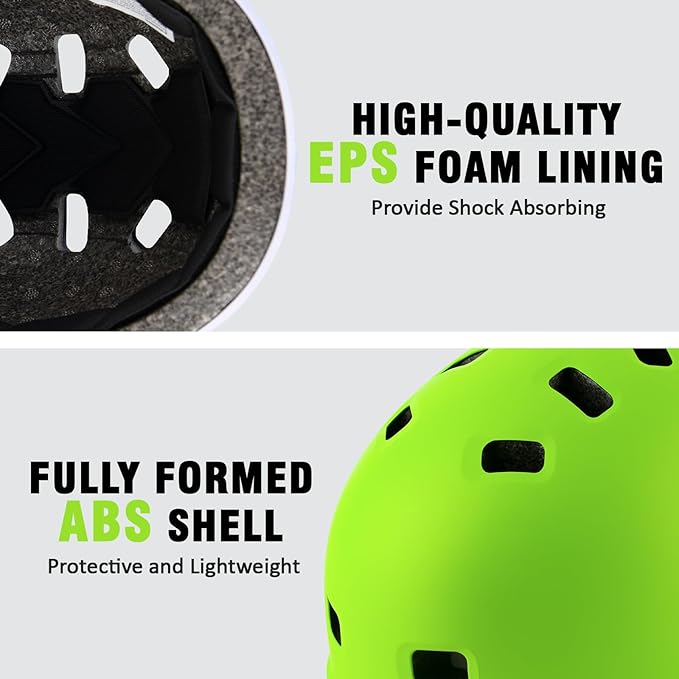 Youth Kids Bike Helmet, Skateboard Bicycle Helmet for Age 5-8-10-12-14 Teen Boys Girls Adjustable and Multi-Sport for Scooter Roller/Inline Skate