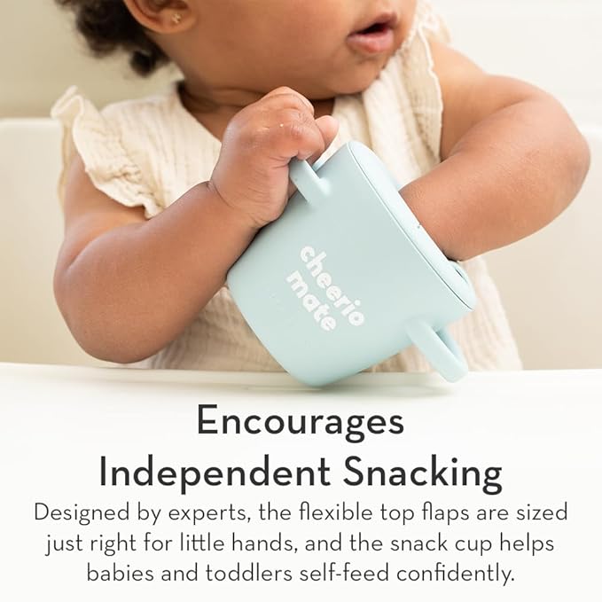 Bella Tunno Snack Cups for Toddlers, Silicone Spill Proof Food Container with Lid, Babies & Kids 6-12 Months, Love First Bite