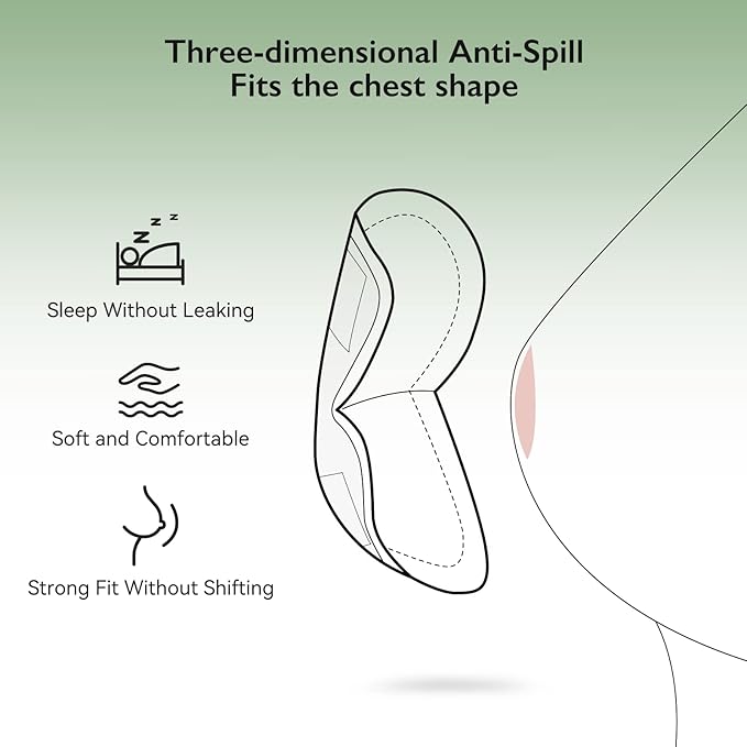 Momcozy Bamboo Fiber Disposable Nursing Pads, 100% Natural Materials and 100% Biodegradable Breast Pads, Breastfeeding Essentials for Moms, 80 Count