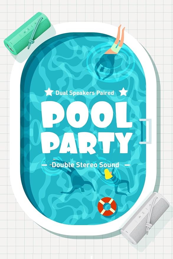 MIATONE Boombox Portable Bluetooth Speaker Wireless Outdoor Waterproof Speaker - Grey