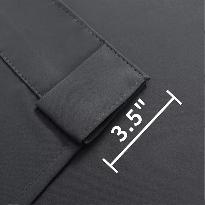 Joydeco Blackout Curtains 84 Inch Length 2 Panels Set, Thermal Insulated Black Out Curtains for Bedroom, Room Darkening Drapes for Living Room Window (W52 x L84 Inch, Dark Grey)